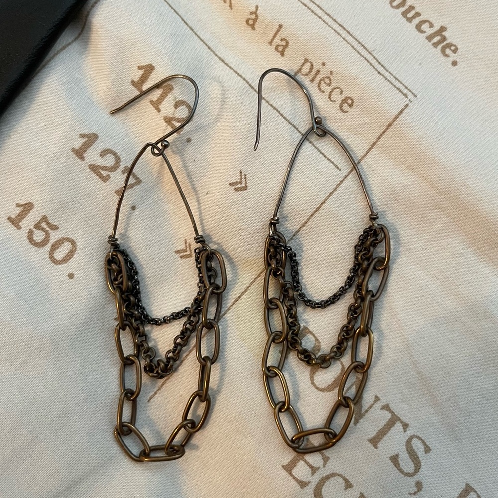 Jennifer Kahn Jewelry handmade multi chain earrings - Picture 9 of 10